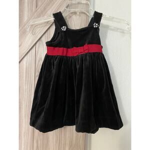 Gymboree, black velour panda holiday jumper 3T